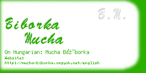 biborka mucha business card